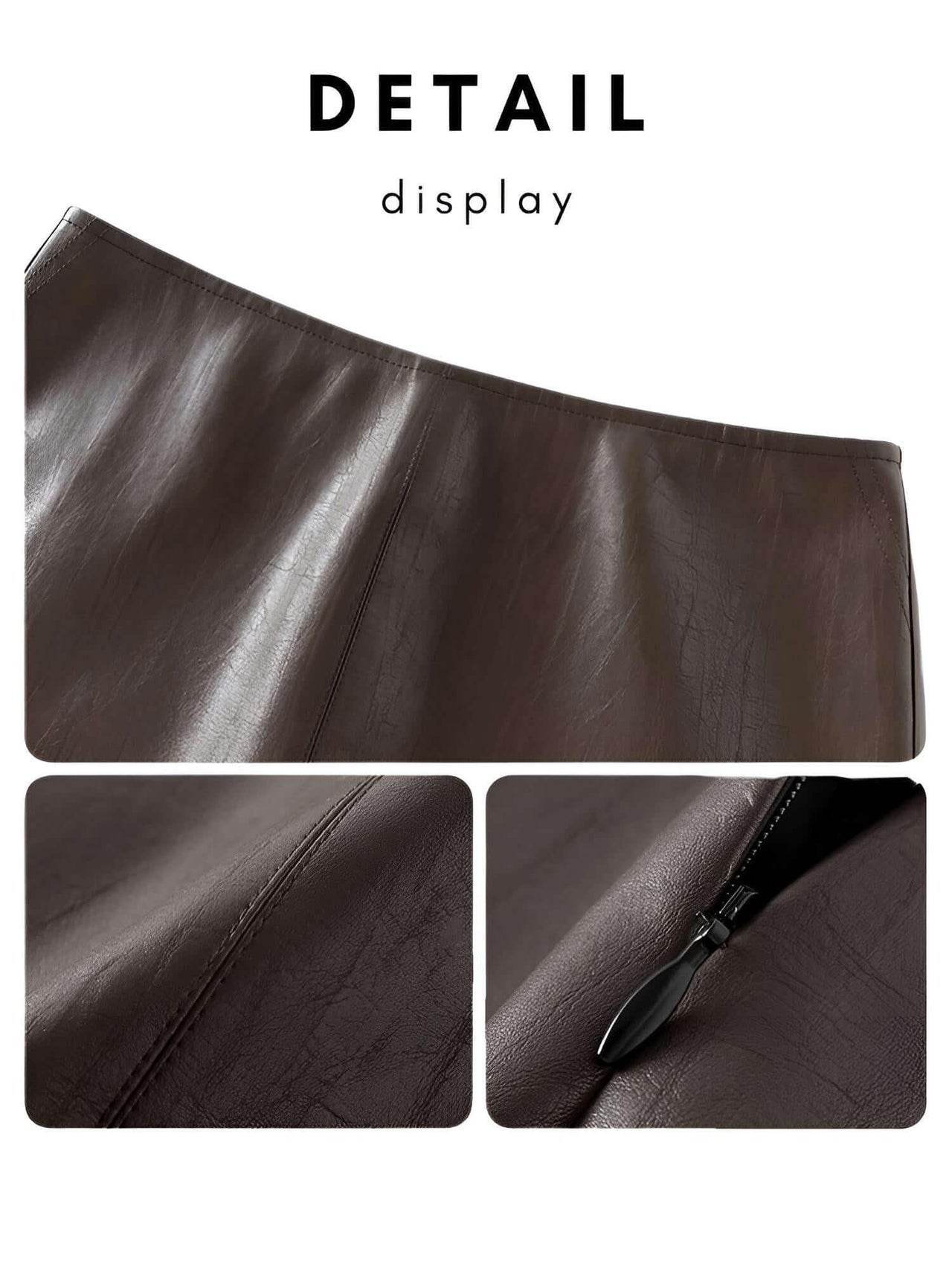 Women's Brown Leather Mini Skirt -, Skirts , Drestiny , Australia, Brown, Dark Brown, L, M, New Zealand, S, Skirts, United Kingdom, United States, XL, XS , Drestiny , www.shopdrestiny.com