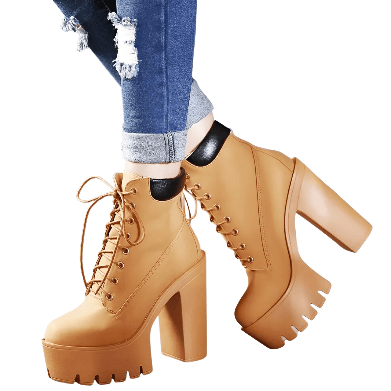 Women's Chunky Heeled Short Boots -, Boots , Drestiny , Ankle Boots, Australia, Boots, Brown, Chocolate, New Zealand, United Kingdom, United States , Drestiny , www.shopdrestiny.com