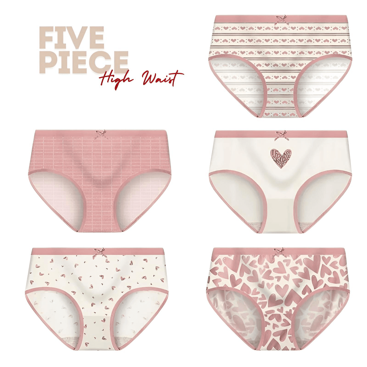 Women's Cotton Briefs - Five Pack! -, Panties , Drestiny , Australia, Dark Red, Gender_Women, Green, L, Light Blue, M, New Zealand, Pink, Purple, Red, Teal, Underwear, United Kingdom, United States, White, XL, XXL, Yellow , Drestiny , www.shopdrestiny.com