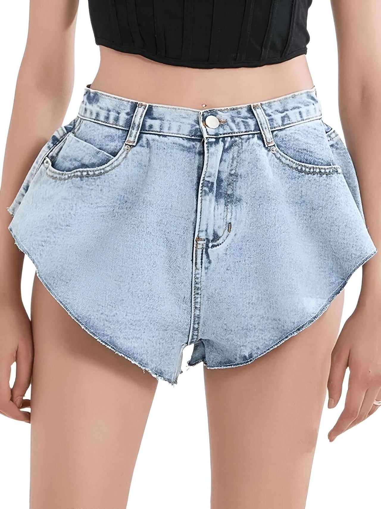 Women's Denim Shorts Skirt -, Skirt Shorts , Drestiny , Australia, Blue, Canada, FR, L, Light Blue, M, New Zealand, S, Shorts, United Kingdom, United States, XL, XS, XXL , Drestiny , www.shopdrestiny.com