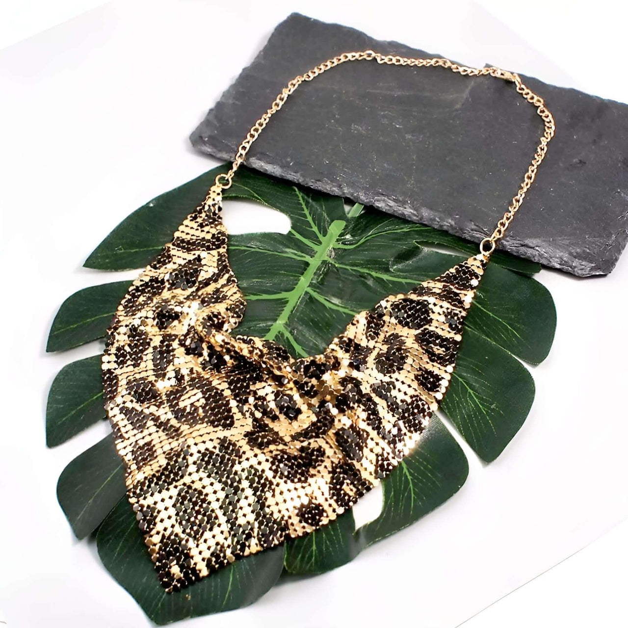 Women's Fashion Bib Necklace -, Necklace , Drestiny , Australia, Black, Canada, Gender_Women, Gold, Leopard, Necklaces, New Zealand, Silver, United Kingdom, United States , Drestiny , www.shopdrestiny.com