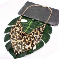 Thumbnail for Women's Fashion Bib Necklace -, Necklace , Drestiny , Australia, Black, Canada, Gender_Women, Gold, Leopard, Necklaces, New Zealand, Silver, United Kingdom, United States , Drestiny , www.shopdrestiny.com