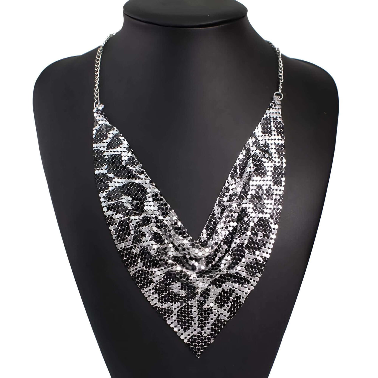 Women's Fashion Bib Necklace -, Necklace , Drestiny , Australia, Black, Canada, Gender_Women, Gold, Leopard, Necklaces, New Zealand, Silver, United Kingdom, United States , Drestiny , www.shopdrestiny.com