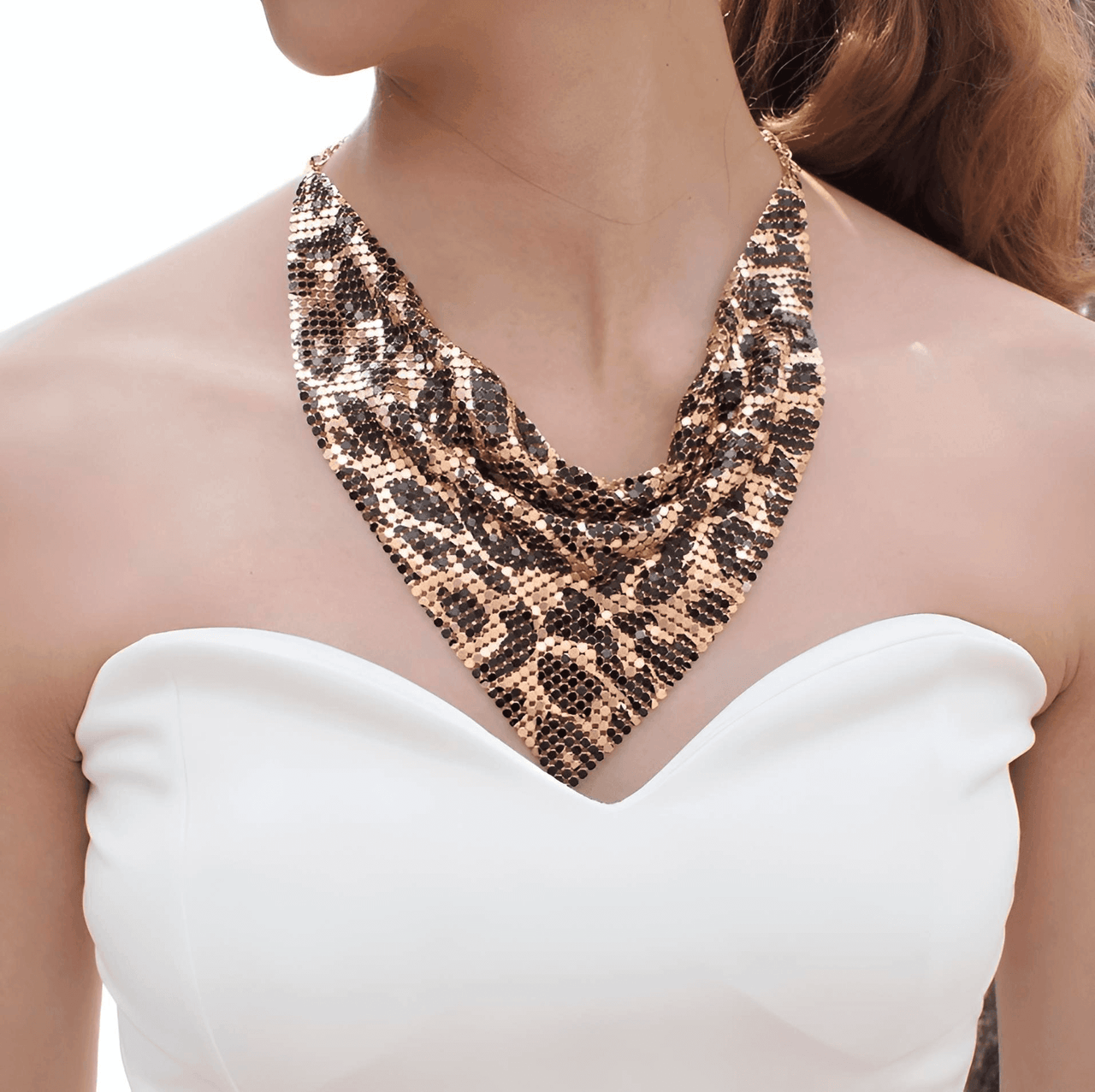 Women's Fashion Bib Necklace -, Necklace , Drestiny , Australia, Black, Canada, Gender_Women, Gold, Leopard, Necklaces, New Zealand, Silver, United Kingdom, United States , Drestiny , www.shopdrestiny.com