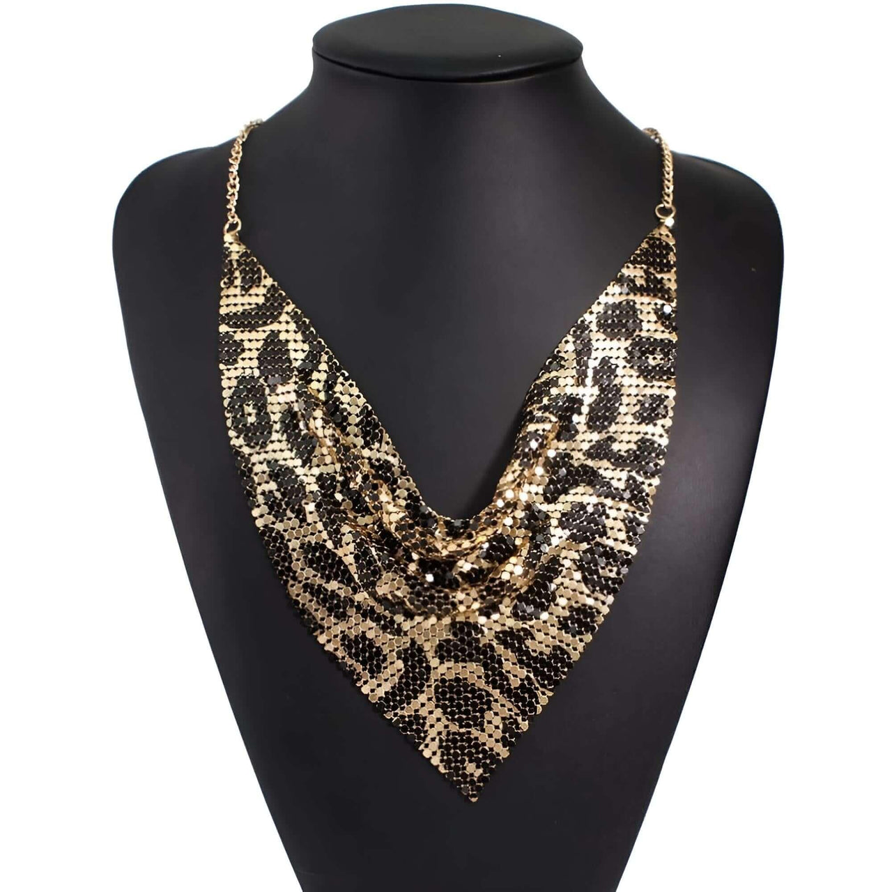 Women's Fashion Bib Necklace -, Necklace , Drestiny , Australia, Black, Canada, Gender_Women, Gold, Leopard, Necklaces, New Zealand, Silver, United Kingdom, United States , Drestiny , www.shopdrestiny.com