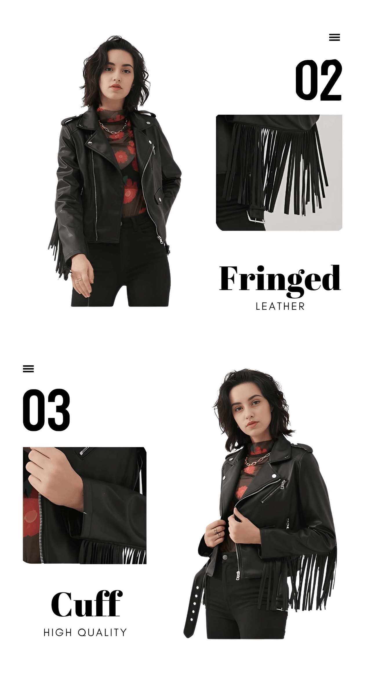 Women's Fringe Leather Jacket -, Coats , Drestiny , Australia, Black, Canada, Coats, Jackets, L, M, S, United Kingdom, United States, XL, XXL , Drestiny , www.shopdrestiny.com