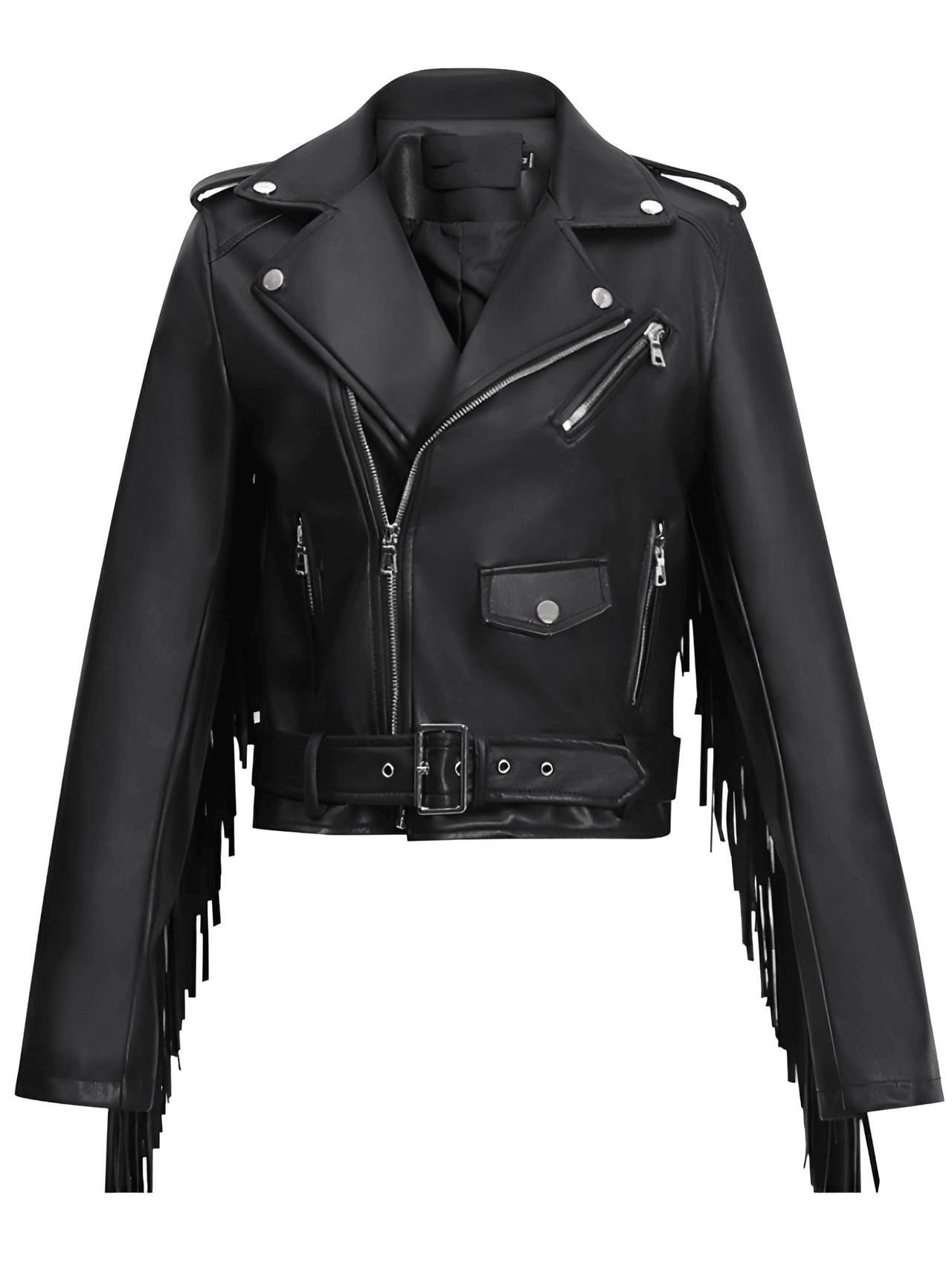 Women's Fringe Leather Jacket -, Coats , Drestiny , Australia, Black, Canada, Coats, Jackets, L, M, S, United Kingdom, United States, XL, XXL , Drestiny , www.shopdrestiny.com