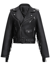 Thumbnail for Women's Fringe Leather Jacket -, Coats , Drestiny , Australia, Black, Canada, Coats, Jackets, L, M, S, United Kingdom, United States, XL, XXL , Drestiny , www.shopdrestiny.com