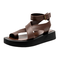 Thumbnail for Women's Genuine Leather Sandals -, Sandals , Drestiny , Australia, Black, Brown, Flats, FR, New Zealand, Pink, Sandals, United Kingdom, United States, White , Drestiny , www.shopdrestiny.com