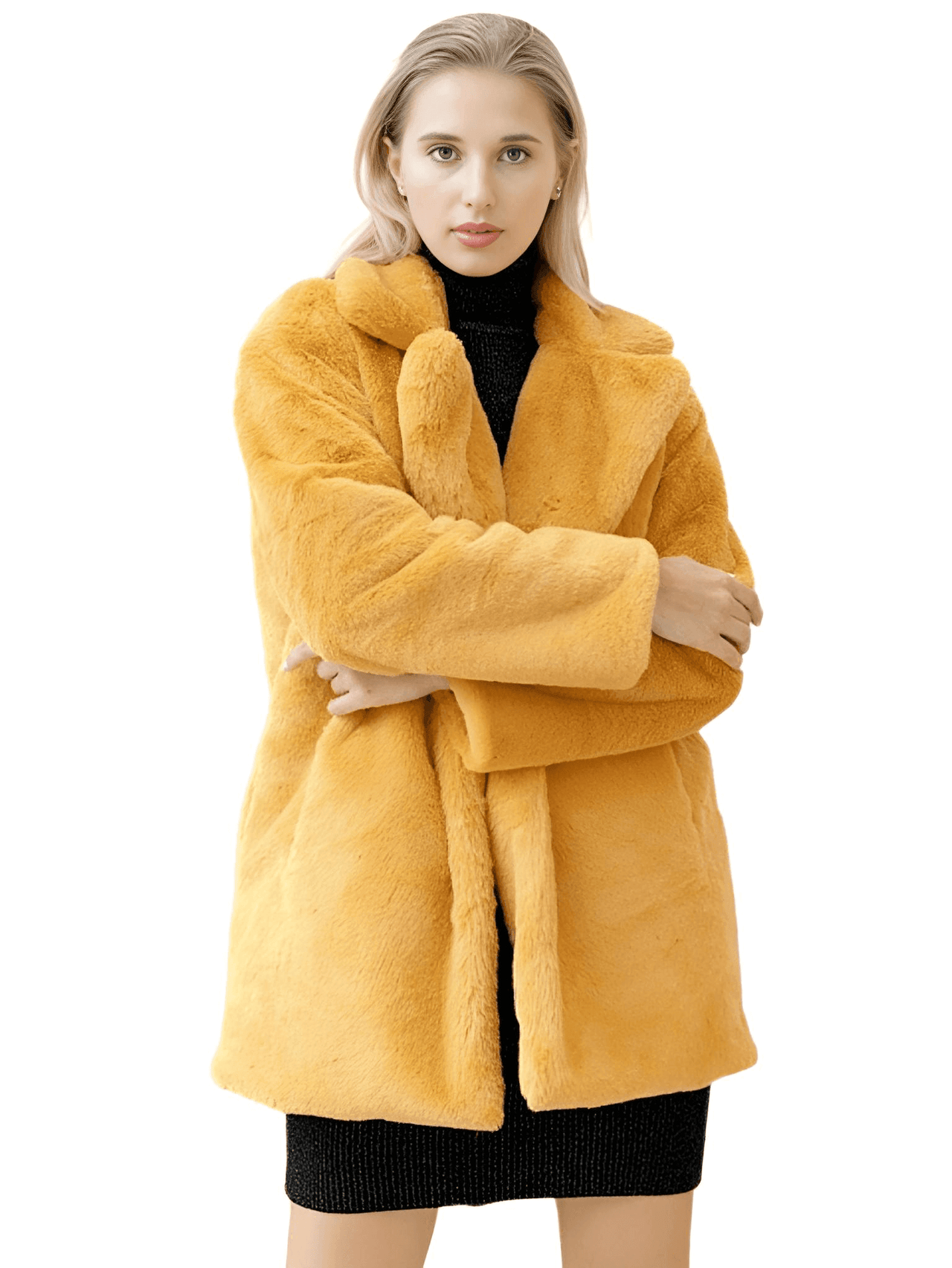 Women's High Fashion Faux Fur Coat -, Coats , Drestiny , Australia, Black, Blue, Coats, Grey, L, M, Pink, S, United Kingdom, United States, White, XL, XXL, Yellow , Drestiny , www.shopdrestiny.com