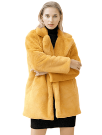 Thumbnail for Women's High Fashion Faux Fur Coat -, Coats , Drestiny , Australia, Black, Blue, Coats, Grey, L, M, Pink, S, United Kingdom, United States, White, XL, XXL, Yellow , Drestiny , www.shopdrestiny.com