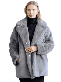 Thumbnail for Women's High Fashion Faux Fur Coat -, Coats , Drestiny , Australia, Black, Blue, Coats, Grey, L, M, Pink, S, United Kingdom, United States, White, XL, XXL, Yellow , Drestiny , www.shopdrestiny.com