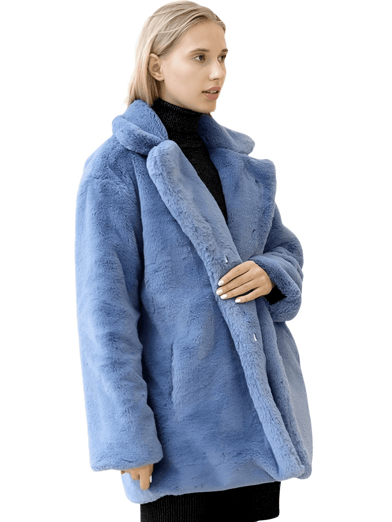 Women's High Fashion Faux Fur Coat -, Coats , Drestiny , Australia, Black, Blue, Coats, Grey, L, M, Pink, S, United Kingdom, United States, White, XL, XXL, Yellow , Drestiny , www.shopdrestiny.com