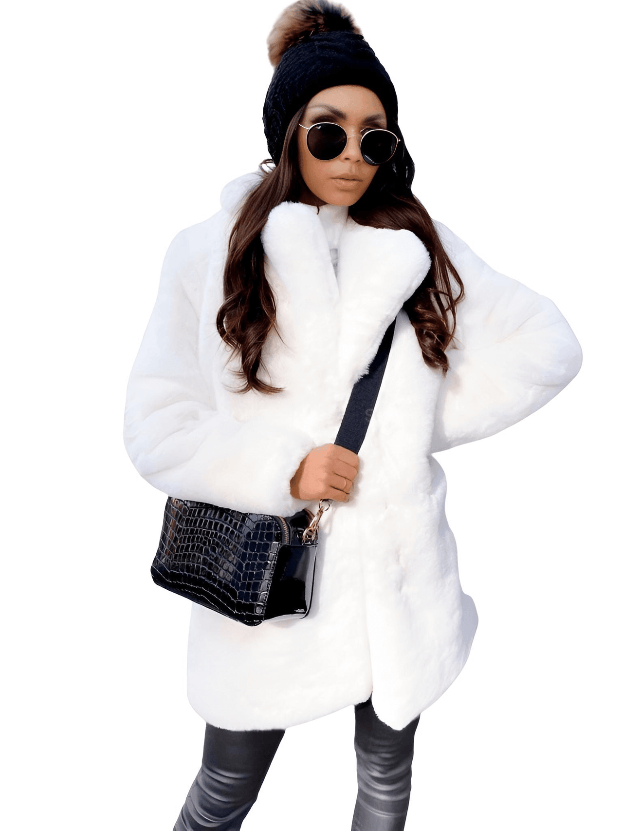 Women's High Fashion Faux Fur Coat -, Coats , Drestiny , Australia, Black, Blue, Coats, Grey, L, M, Pink, S, United Kingdom, United States, White, XL, XXL, Yellow , Drestiny , www.shopdrestiny.com