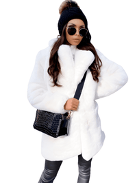 Thumbnail for Women's High Fashion Faux Fur Coat -, Coats , Drestiny , Australia, Black, Blue, Coats, Grey, L, M, Pink, S, United Kingdom, United States, White, XL, XXL, Yellow , Drestiny , www.shopdrestiny.com