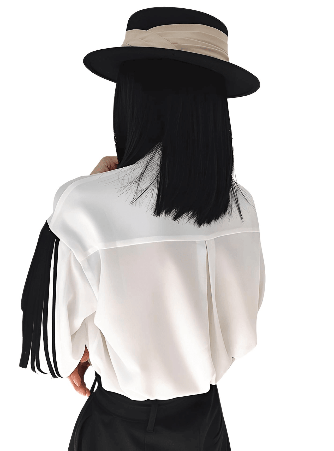 Women's High Fashion Lapel Blouse -, Blouse , Drestiny , Australia, Black, Blouses, Canada, Dress Shirts, L, Long Sleeves, M, New Zealand, S, United Kingdom, United States, White, XL, XXL , Drestiny , www.shopdrestiny.com