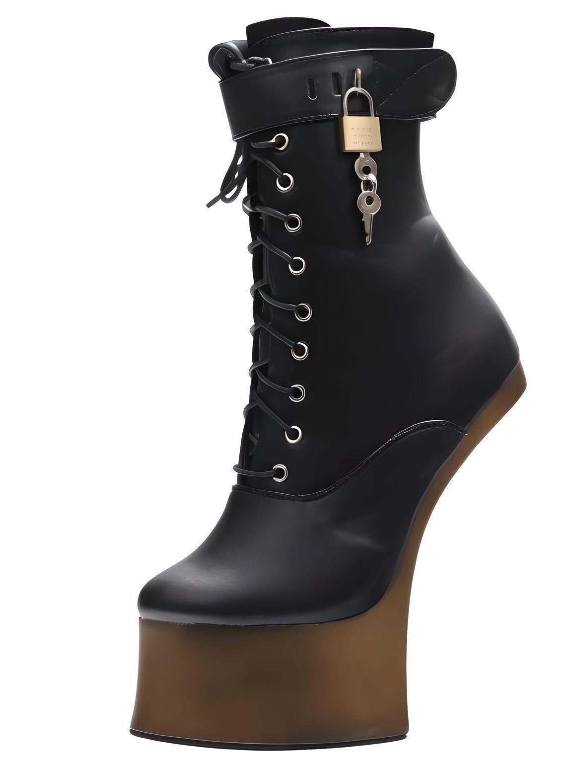 Women's High Hoof Heel Platform Boots -, Boots , Drestiny , 10, 11, 12, 13, 14, 15, 5, 6, 7, 8, 9, Ankle Boots, Australia, Black, Boots, FR, Gold, New Zealand, Silver, United Kingdom, United States , Drestiny , www.shopdrestiny.com