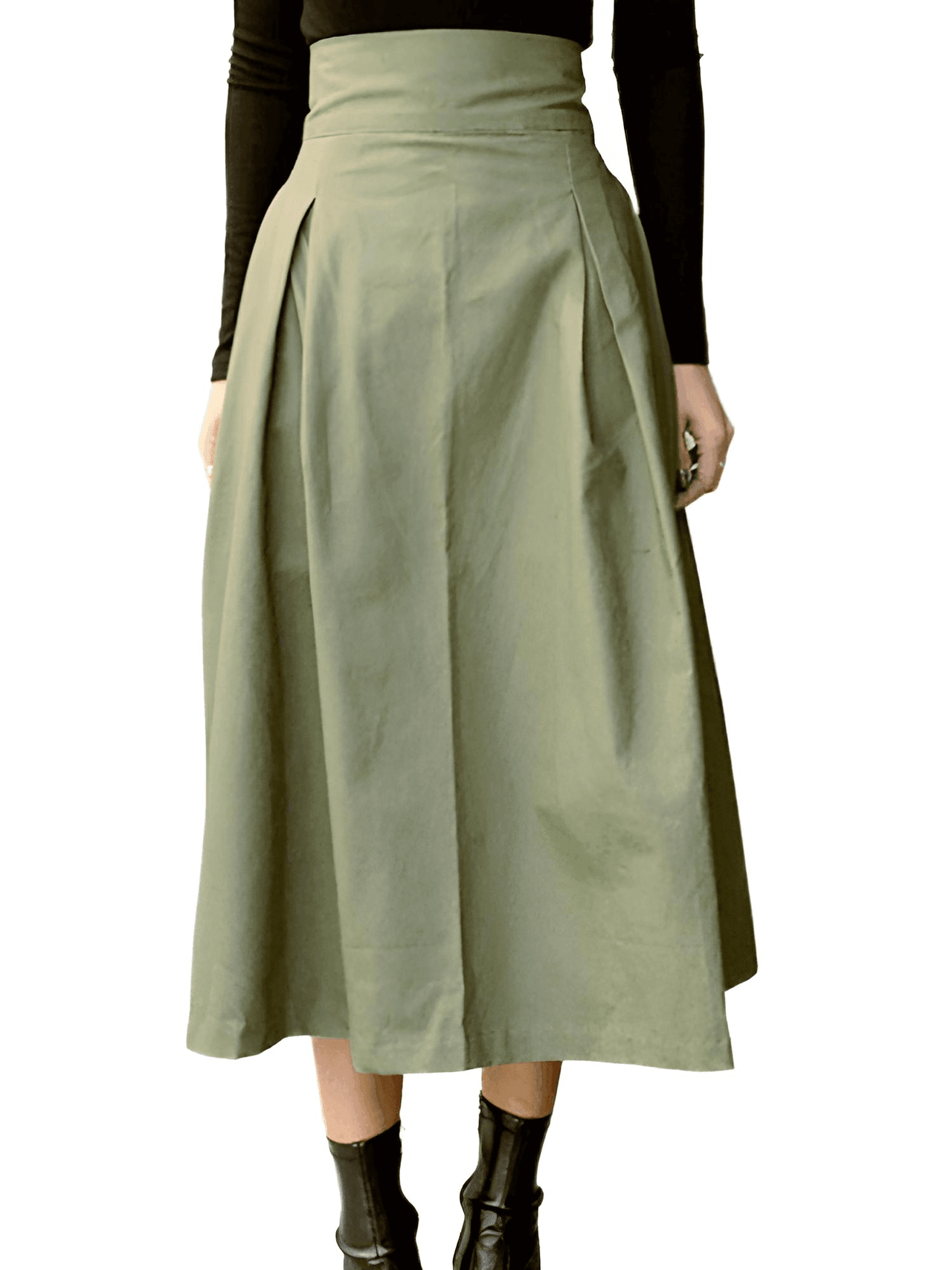 Women's High Waist Bow Skirt -, Skirts , Drestiny , Australia, Black, Canada, Green, L, M, New Zealand, Olive Green, S, Skirts, United Kingdom, United States, XL , Drestiny , www.shopdrestiny.com