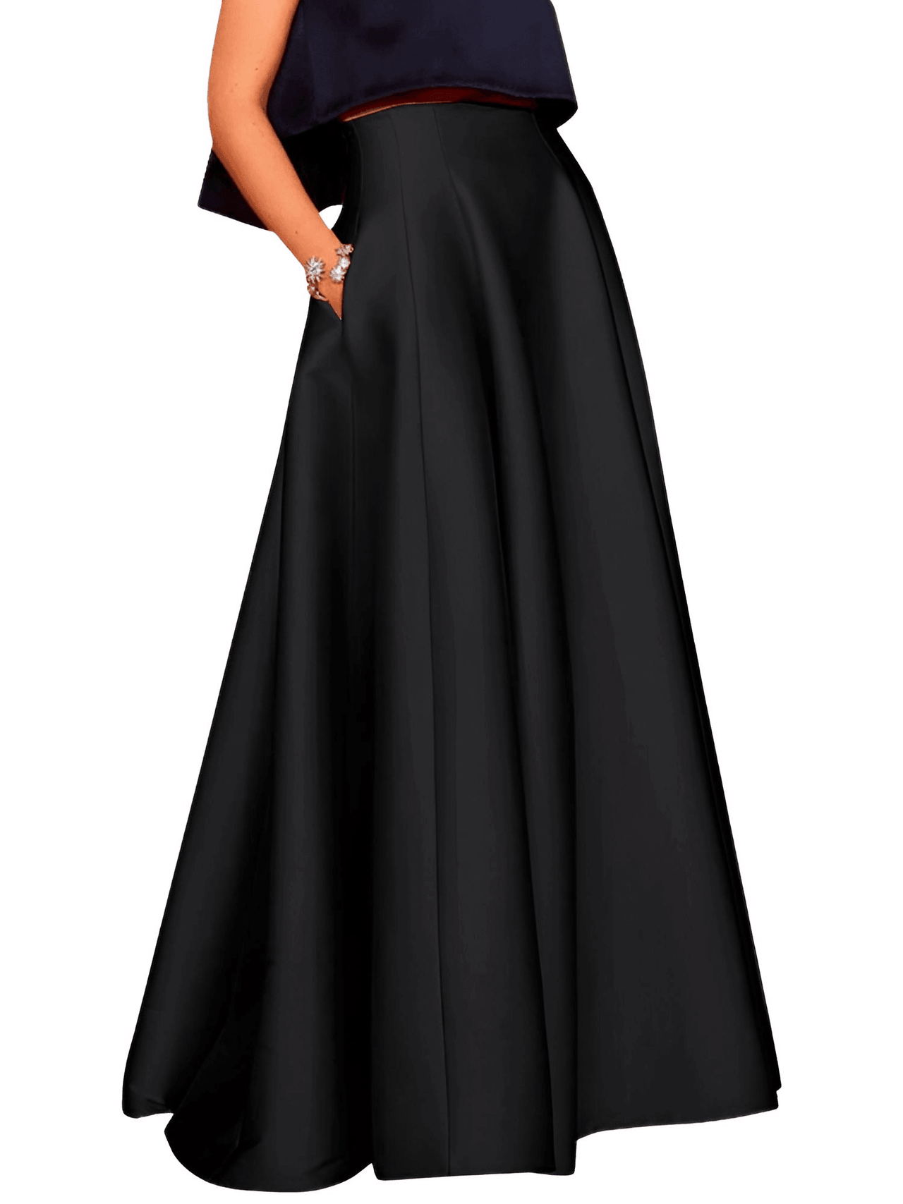 Women's High Waist Maxi Skirt With Pockets -, Skirts , Drestiny , 4XL, 5XL, Australia, Black, Canada, L, M, New Zealand, Red, S, Skirts, United Kingdom, United States, XL, XXL, XXXL, Yellow , Drestiny , www.shopdrestiny.com