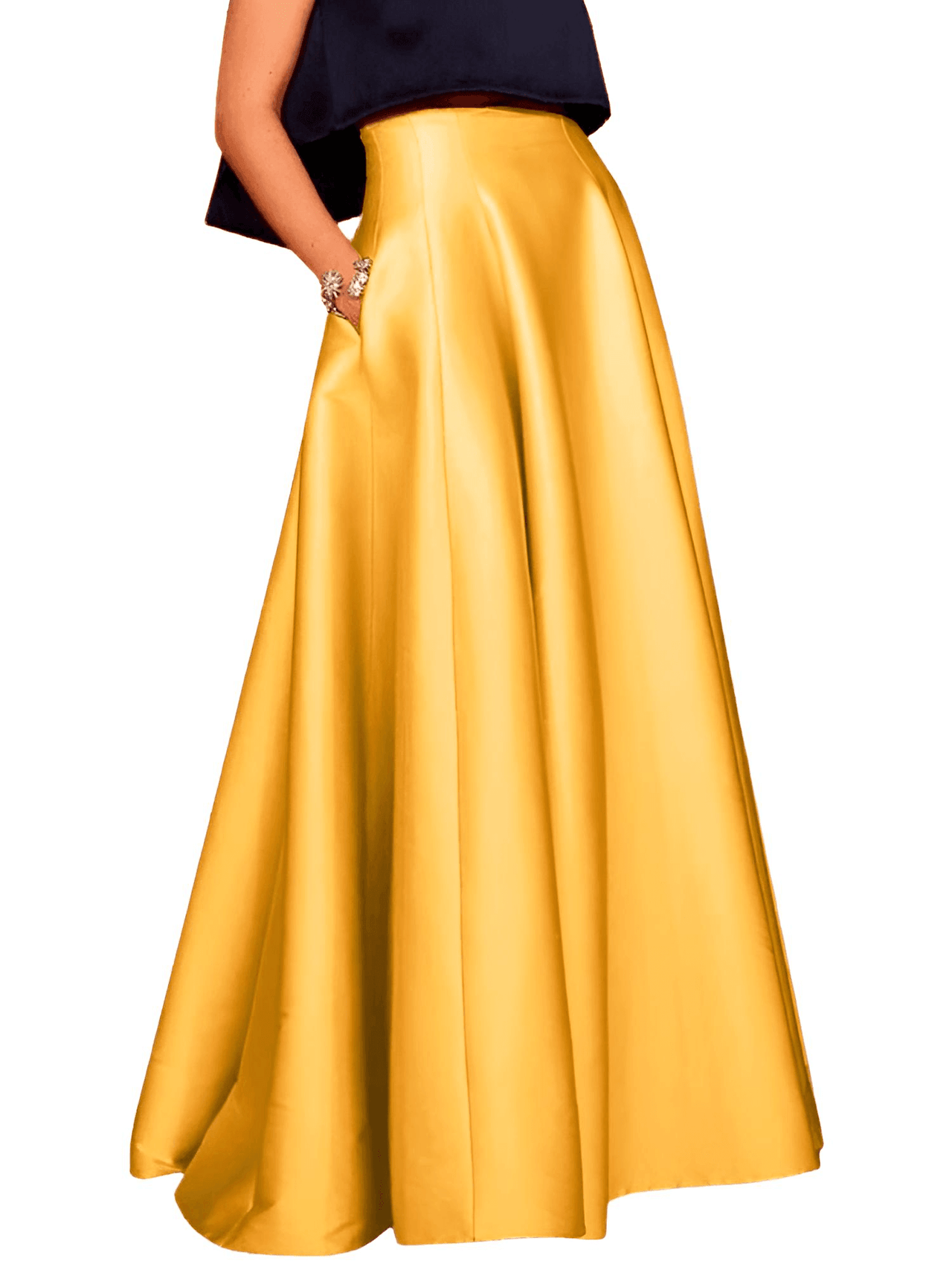 Women's High Waist Maxi Skirt With Pockets -, Skirts , Drestiny , 4XL, 5XL, Australia, Black, Canada, L, M, New Zealand, Red, S, Skirts, United Kingdom, United States, XL, XXL, XXXL, Yellow , Drestiny , www.shopdrestiny.com