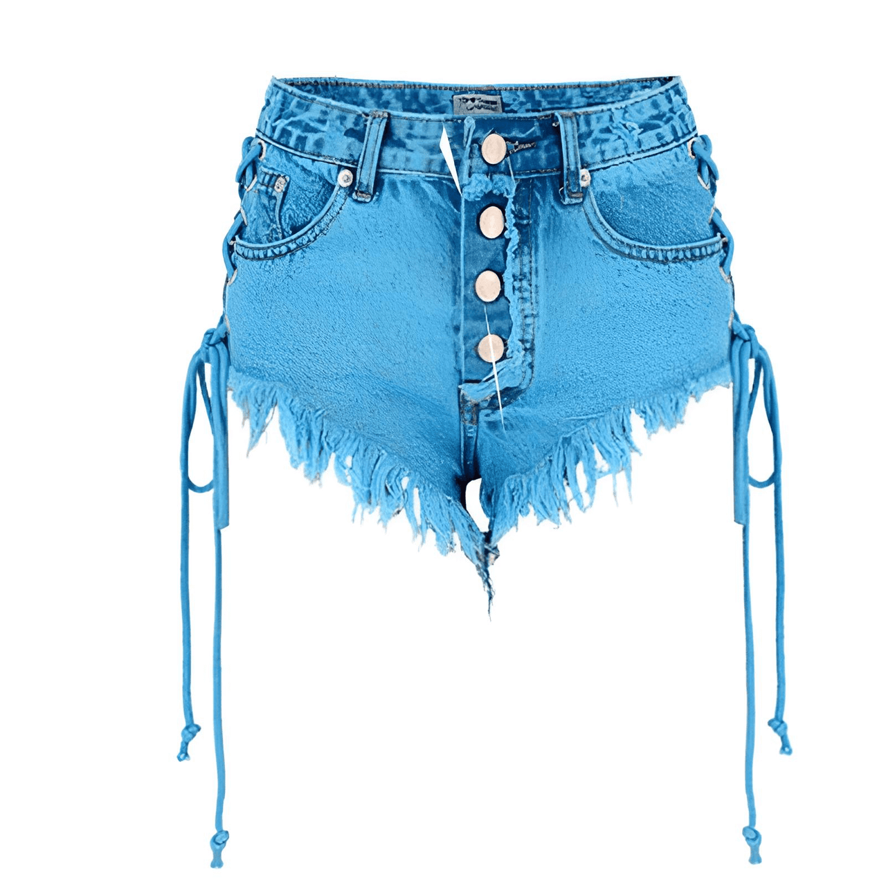 Women's High-Waist Mini Side Tie Jean Shorts -, Shorts , Drestiny , Australia, Blue, FR, New Zealand, Purple, Shorts, Turquoise, United Kingdom, United States , Drestiny , www.shopdrestiny.com