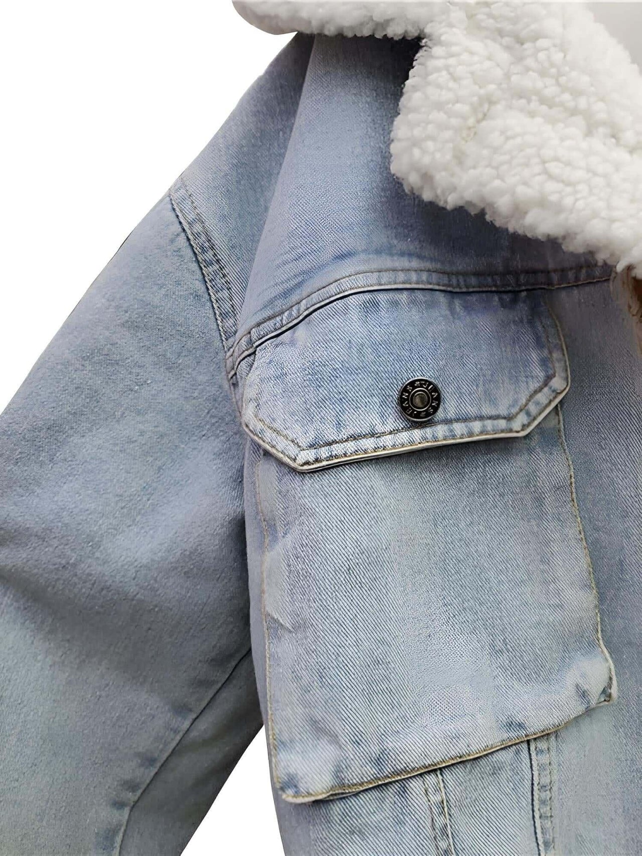 Women's Hooded Patchwork Denim Jacket -, Coat , Drestiny , Australia, Blue, Brown, Canada, Coats, FR, Jackets, L, Light Blue, M, New Zealand, S, United Kingdom, United States, White, XL , Drestiny , www.shopdrestiny.com