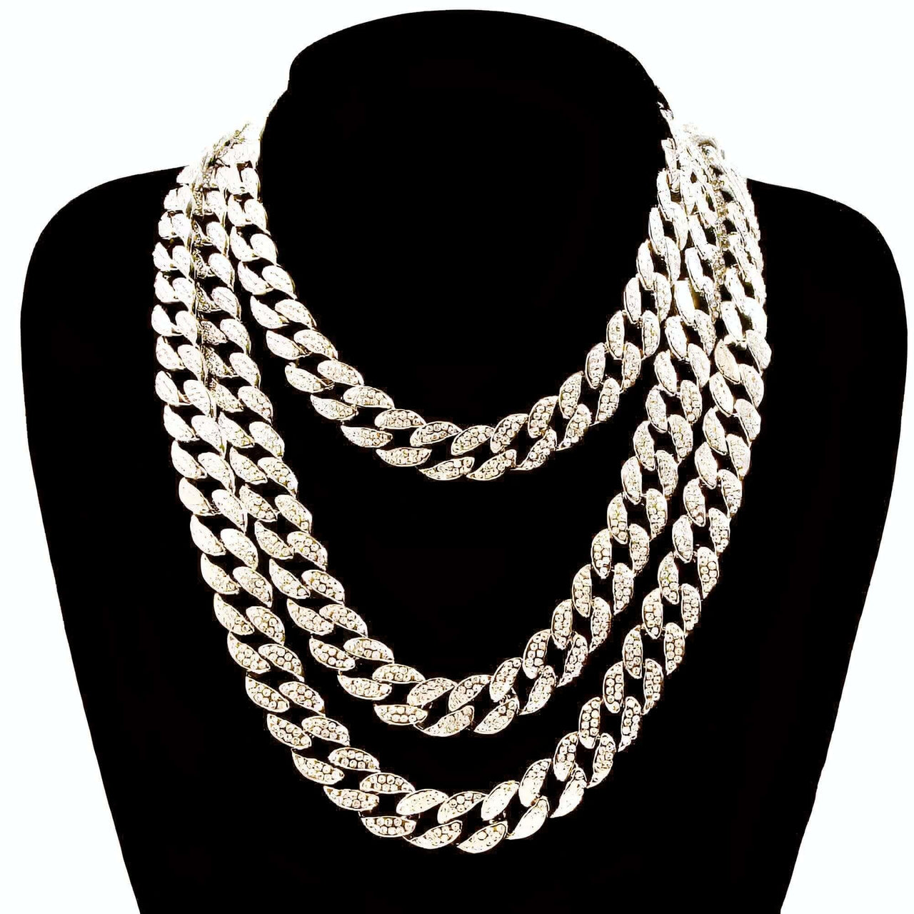 Women's Iced Out High Fashion Necklace -, Necklaces , Drestiny , Australia, Canada, Chokers, Gender_Women, Gold, Necklaces, New Zealand, Silver, United Kingdom, United States , Drestiny , www.shopdrestiny.com