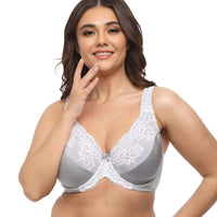 Thumbnail for Women's Lace Floral Bra - C34 - J52 Plus Sizes! -, Bras , Drestiny , 34, 36, 38, 40, 42, 44, 46, 48, 50, 52, Australia, Bras, Canada, Grey, New Zealand, United Kingdom, United States, White , Drestiny , www.shopdrestiny.com