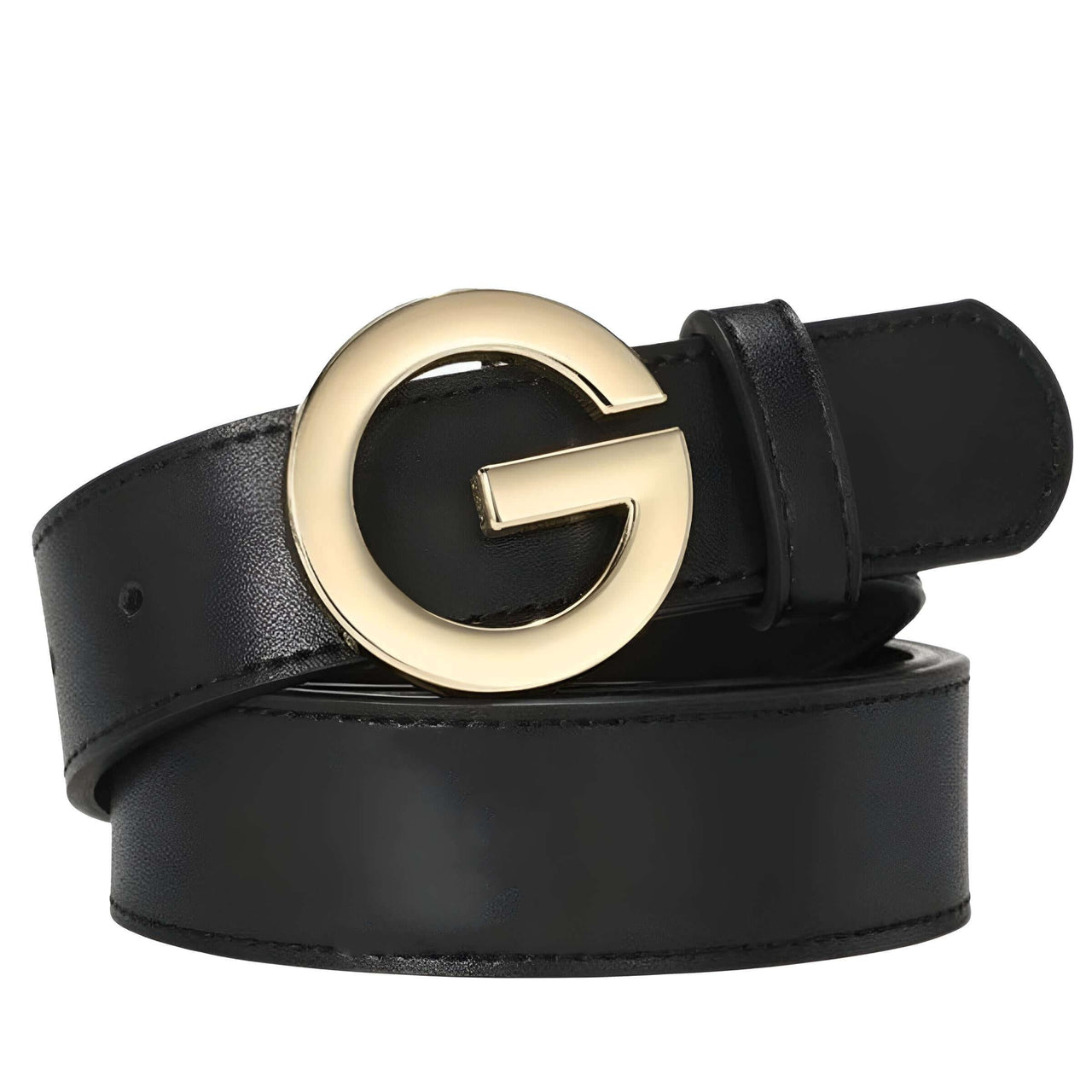 Women's Leather 'G' Buckle Belt -, Belts , Drestiny , Australia, Belts, Black, Canada, Gender_Women, Gold, New Zealand, Silver, United Kingdom, United States , Drestiny , www.shopdrestiny.com