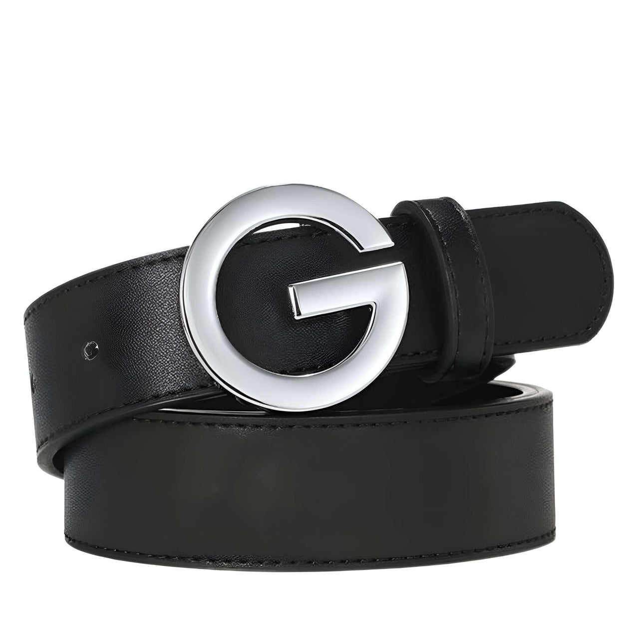 Women's Leather 'G' Buckle Belt -, Belts , Drestiny , Australia, Belts, Black, Canada, Gender_Women, Gold, New Zealand, Silver, United Kingdom, United States , Drestiny , www.shopdrestiny.com