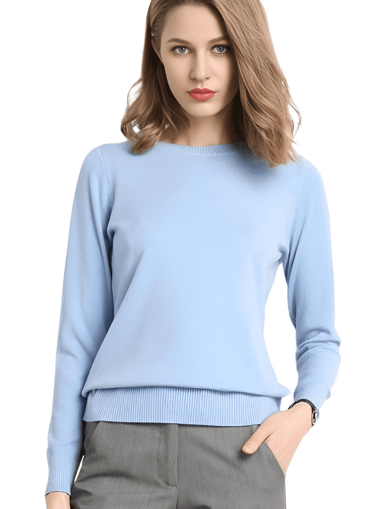 Women's Long Sleeve Knit Sweater -, Sweaters , Drestiny , Australia, Beige, Black, Blue, Canada, Dark Green, Dark Red, Khaki, L, Light Blue, Light Grey, M, New Zealand, Pink, Pullovers, Purple, Red, S, Sweaters, United Kingdom, United States, White, XL, XXL, Yellow , Drestiny , www.shopdrestiny.com