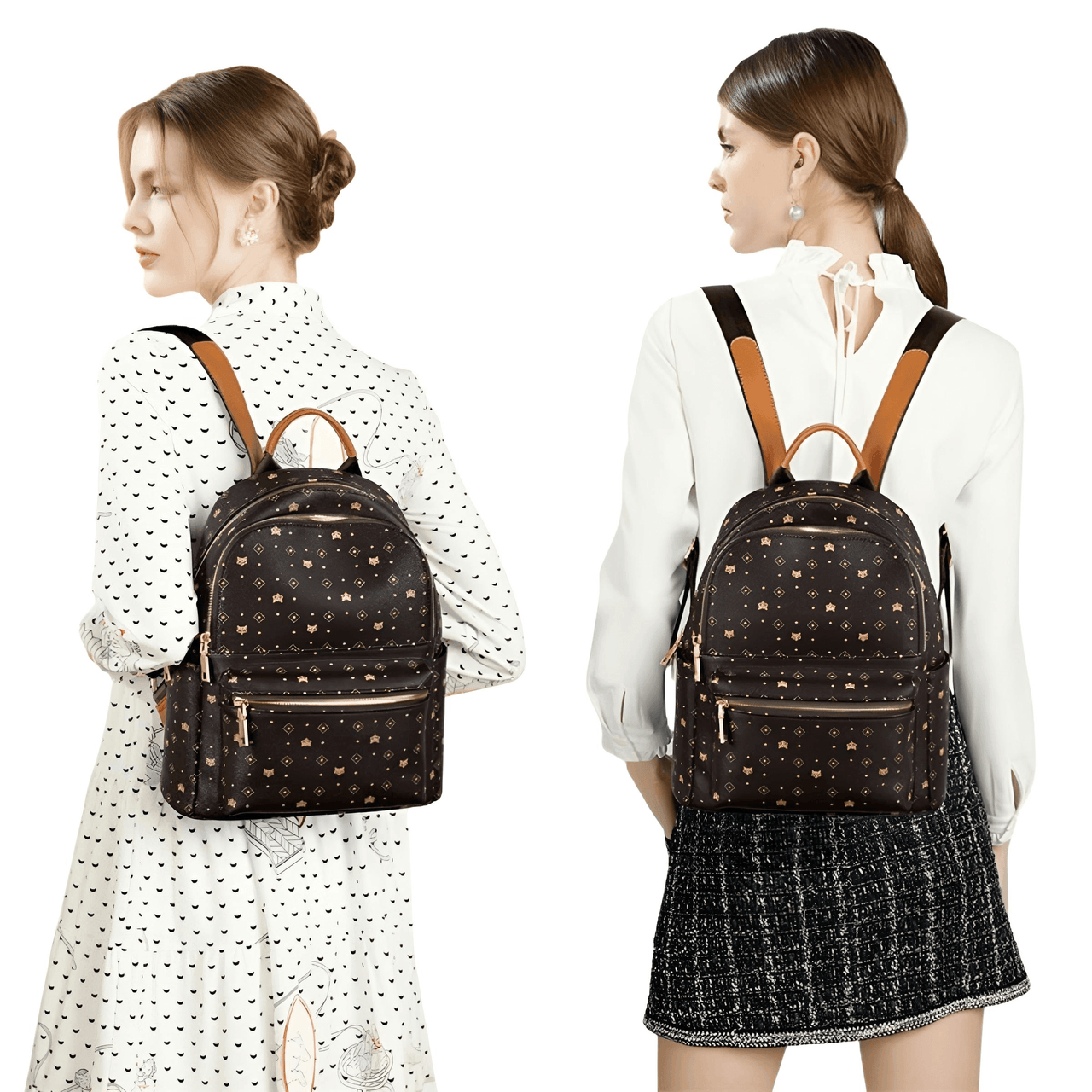 Women's Luxury Backpack -, Backpacks , Drestiny , Australia, Backpacks, Brown, Canada, Dark Brown, Light Brown, New Zealand, Off White, United Kingdom, United States , Drestiny , www.shopdrestiny.com