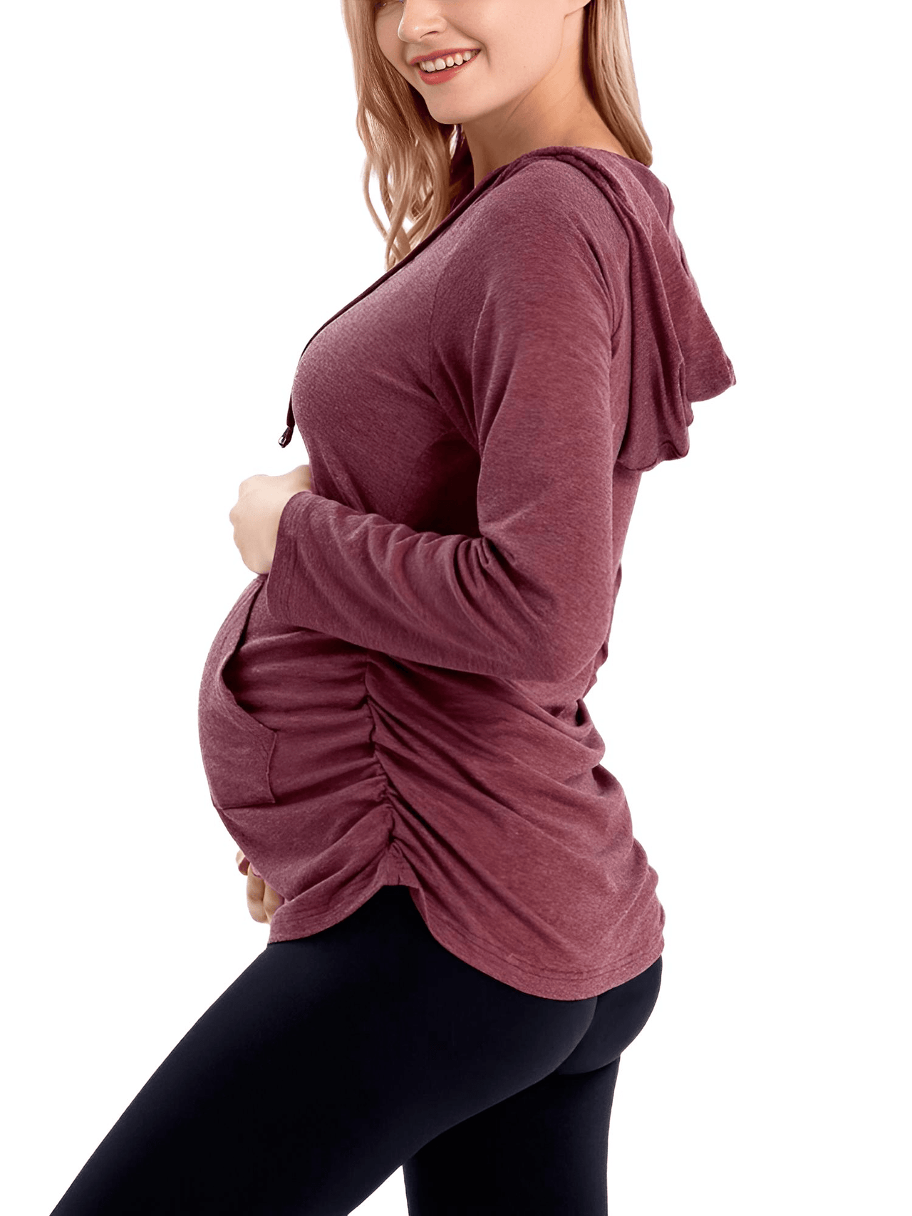 Women's Maternity Hoodie With Kangaroo Pocket -, Hoodies , Drestiny , Australia, Black, Blue, Burgundy, Casual, Dark Grey, Dark Red, Green, Hoodies, L, M, S, United Kingdom, United States, Wine Red, XL, XXL , Drestiny , www.shopdrestiny.com