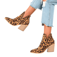 Thumbnail for Women's Mid-Heel Ankle Boots -, Ankle Boots , Drestiny , 10, 11, 12, 5, 6, 7, 8, 9, Ankle Boots, Apricot, Black, Boots, Brown, Heels, Leopard, Off White, United Kingdom, United States, White , Drestiny , www.shopdrestiny.com