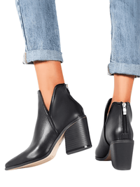 Thumbnail for Women's Mid-Heel Ankle Boots -, Ankle Boots , Drestiny , 10, 11, 12, 5, 6, 7, 8, 9, Ankle Boots, Apricot, Black, Boots, Brown, Heels, Leopard, Off White, United Kingdom, United States, White , Drestiny , www.shopdrestiny.com