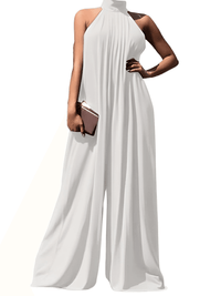 Thumbnail for Women's Pleated Wide Leg Jumpsuit -, Jumpsuit , Drestiny , 4XL, 5XL, Australia, Black, Canada, Green, Jumpsuits, L, M, New Zealand, S, Tan, United Kingdom, United States, White, XL, XXL, XXXL , Drestiny , www.shopdrestiny.com