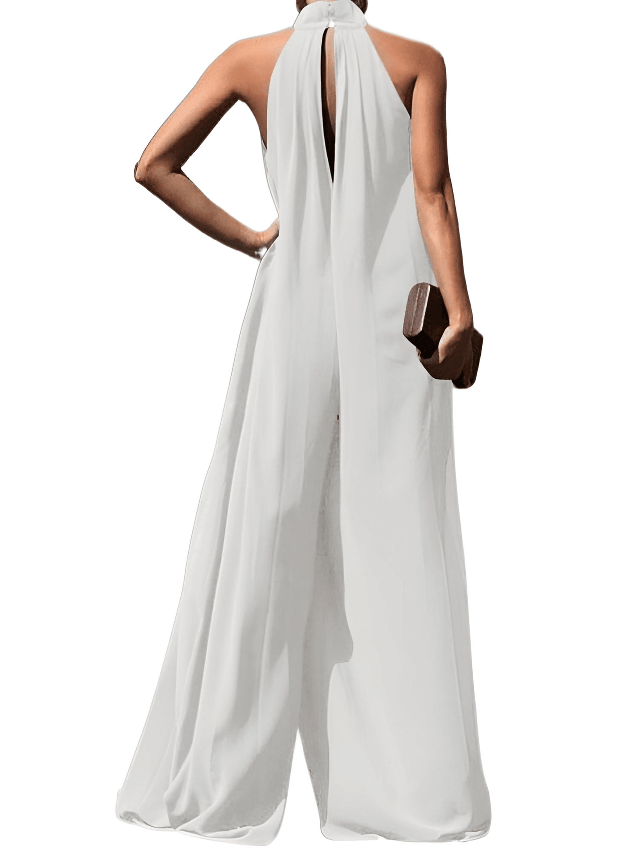 Women's Pleated Wide Leg Jumpsuit -, Jumpsuit , Drestiny , 4XL, 5XL, Australia, Black, Canada, Green, Jumpsuits, L, M, New Zealand, S, Tan, United Kingdom, United States, White, XL, XXL, XXXL , Drestiny , www.shopdrestiny.com