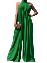 Thumbnail for Women's Pleated Wide Leg Jumpsuit -, Jumpsuit , Drestiny , 4XL, 5XL, Australia, Black, Canada, Green, Jumpsuits, L, M, New Zealand, S, Tan, United Kingdom, United States, White, XL, XXL, XXXL , Drestiny , www.shopdrestiny.com