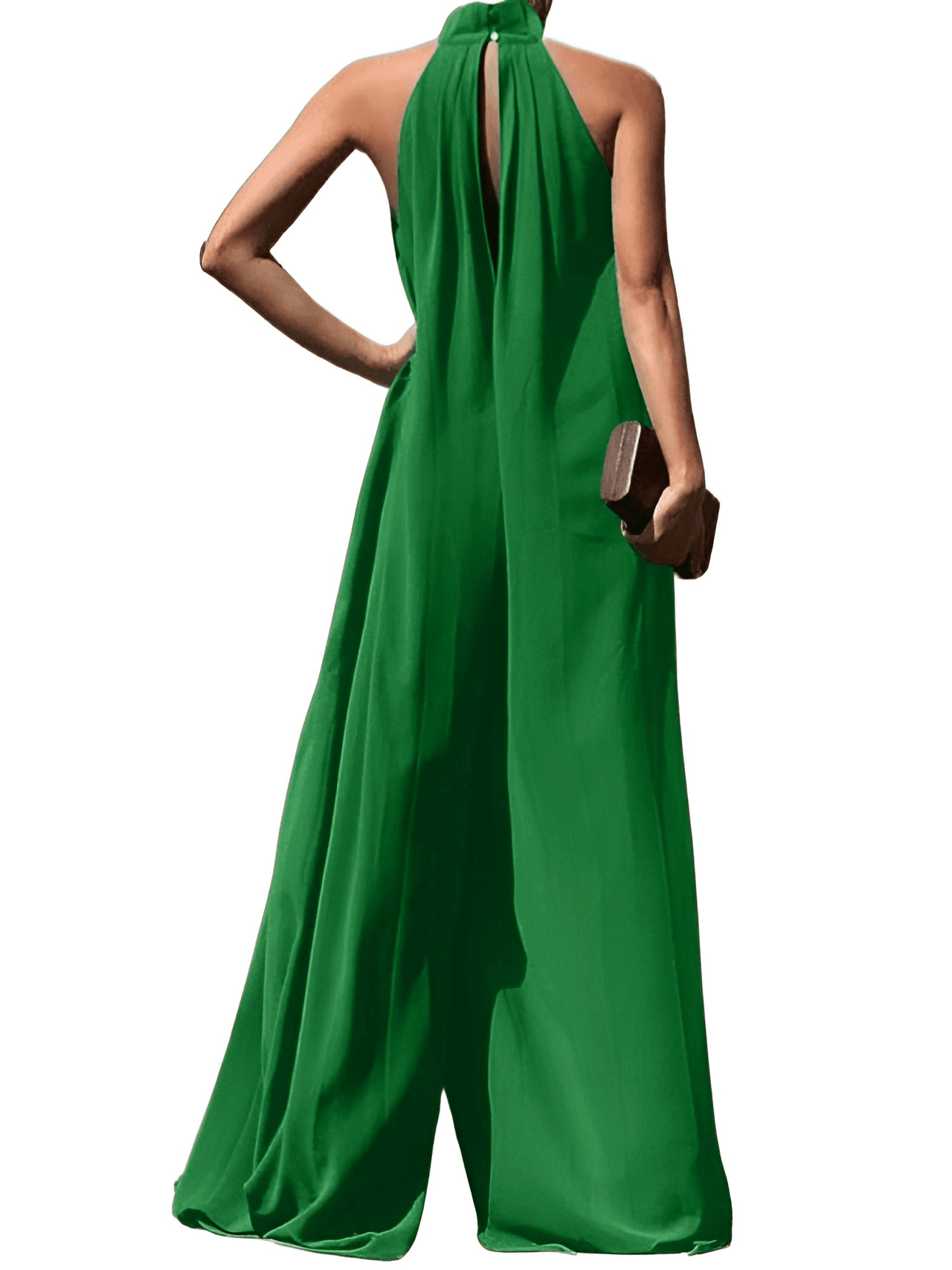 Women's Pleated Wide Leg Jumpsuit -, Jumpsuit , Drestiny , 4XL, 5XL, Australia, Black, Canada, Green, Jumpsuits, L, M, New Zealand, S, Tan, United Kingdom, United States, White, XL, XXL, XXXL , Drestiny , www.shopdrestiny.com