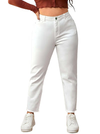 Thumbnail for Women's Plus Size White Jeans - Up to 8XL! -, Jeans , Drestiny , 4XL, 5XL, 7XL, 8XL, Australia, Canada, Casual Pants, Jeans, New Zealand, United Kingdom, United States, White, XL, XXL, XXXL , Drestiny , www.shopdrestiny.com