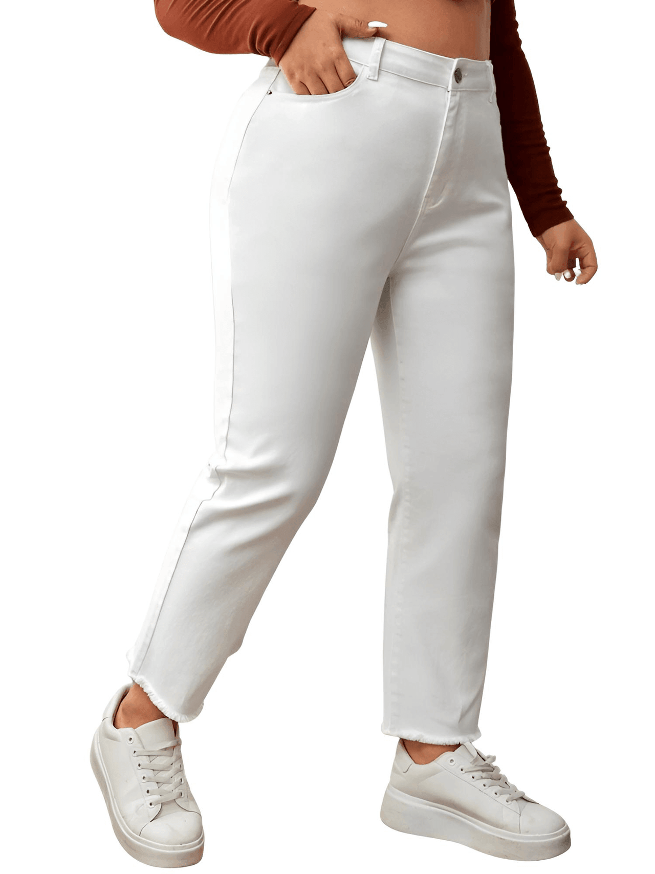 Women's Plus Size White Jeans - Up to 8XL! -, Jeans , Drestiny , 4XL, 5XL, 7XL, 8XL, Australia, Canada, Casual Pants, Jeans, New Zealand, United Kingdom, United States, White, XL, XXL, XXXL , Drestiny , www.shopdrestiny.com