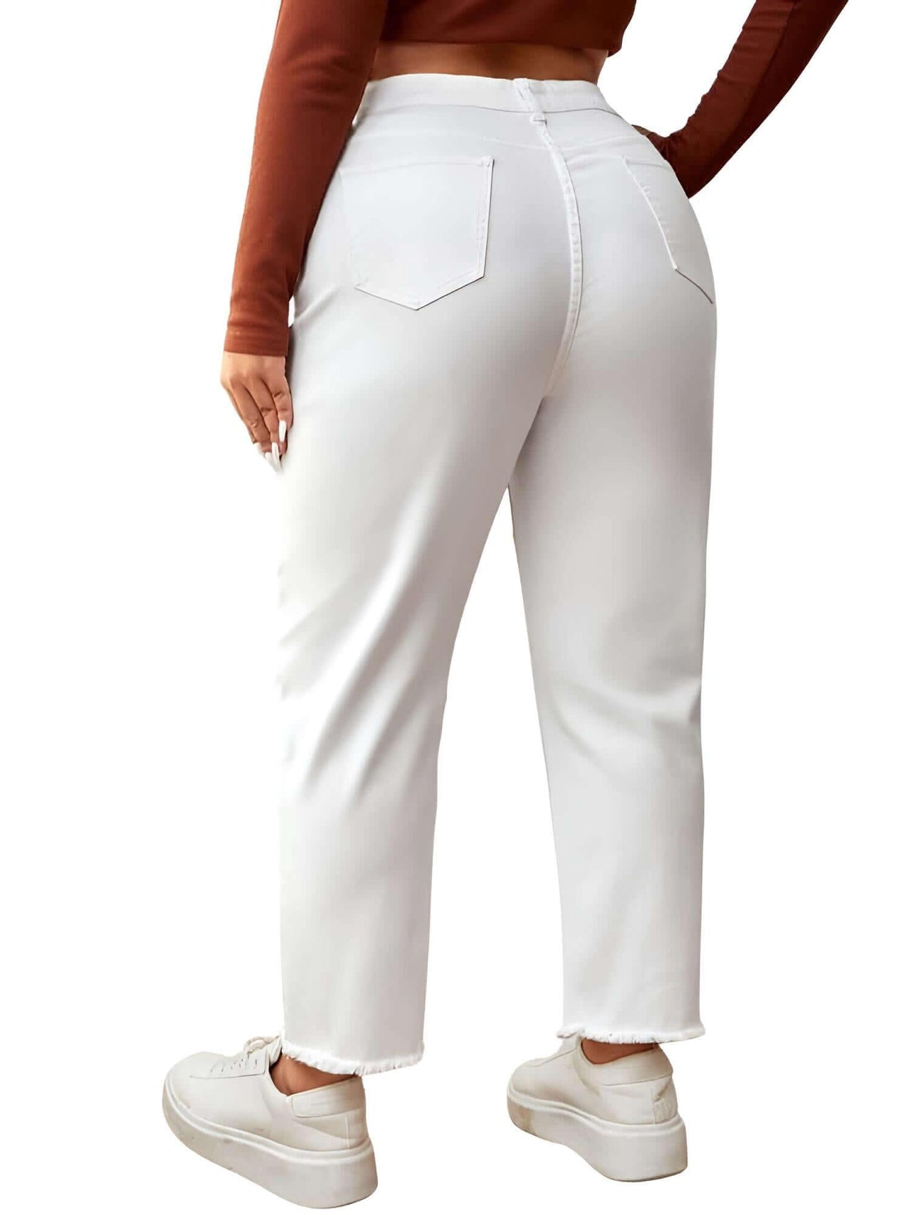 Women's Plus Size White Jeans - Up to 8XL! -, Jeans , Drestiny , 4XL, 5XL, 7XL, 8XL, Australia, Canada, Casual Pants, Jeans, New Zealand, United Kingdom, United States, White, XL, XXL, XXXL , Drestiny , www.shopdrestiny.com