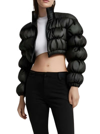 Thumbnail for Women's Puff Sleeve Short Fashion Jackets -, Coats , Drestiny , Australia, Black, Canada, Coats, Jackets, L, M, New Zealand, S, United Kingdom, United States, White, XL , Drestiny , www.shopdrestiny.com