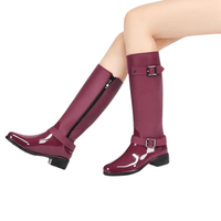 Thumbnail for Women's Pure Color Rain Boots -, Rainboots , Drestiny , Australia, Black, Boots, Dark Red, Rainboots, Red, United Kingdom, United States, Wine Red , Drestiny , www.shopdrestiny.com