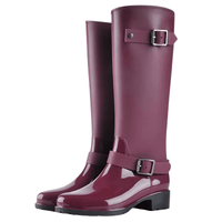 Thumbnail for Women's Pure Color Rain Boots -, Rainboots , Drestiny , Australia, Black, Boots, Dark Red, Rainboots, Red, United Kingdom, United States, Wine Red , Drestiny , www.shopdrestiny.com