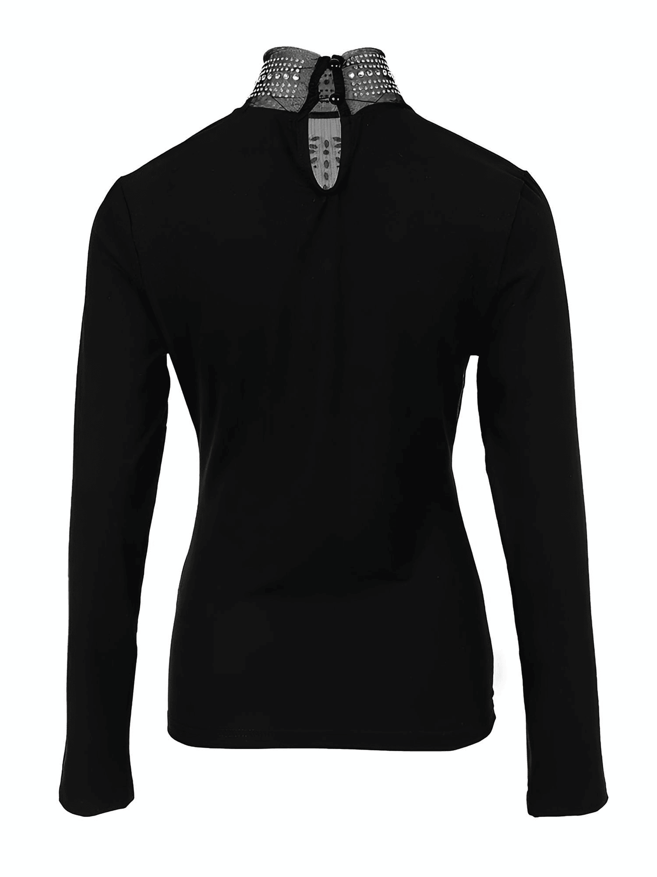 Women's Sexy Black Rhinestone Long Sleeve Top -, Shirts , Drestiny , Australia, Black, Canada, Dress Shirts, L, Long Sleeves, M, New Zealand, S, United Kingdom, United States, XL , Drestiny , www.shopdrestiny.com