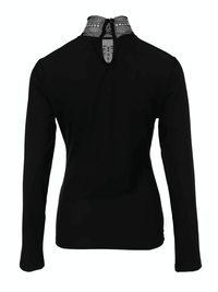 Thumbnail for Women's Sexy Black Rhinestone Long Sleeve Top -, Shirts , Drestiny , Australia, Black, Canada, Dress Shirts, L, Long Sleeves, M, New Zealand, S, United Kingdom, United States, XL , Drestiny , www.shopdrestiny.com