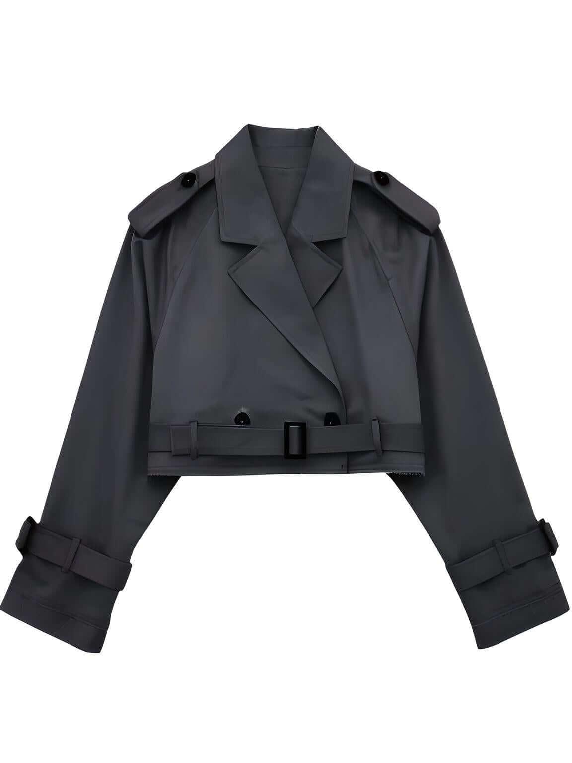 Women's Spring Belted Jacket -, Jackets , Drestiny , Australia, Beige, Black, Canada, Charcoal, Coffee, Jackets, Khaki, L, M, Navy, New Zealand, S, United Kingdom, United States, White , Drestiny , www.shopdrestiny.com