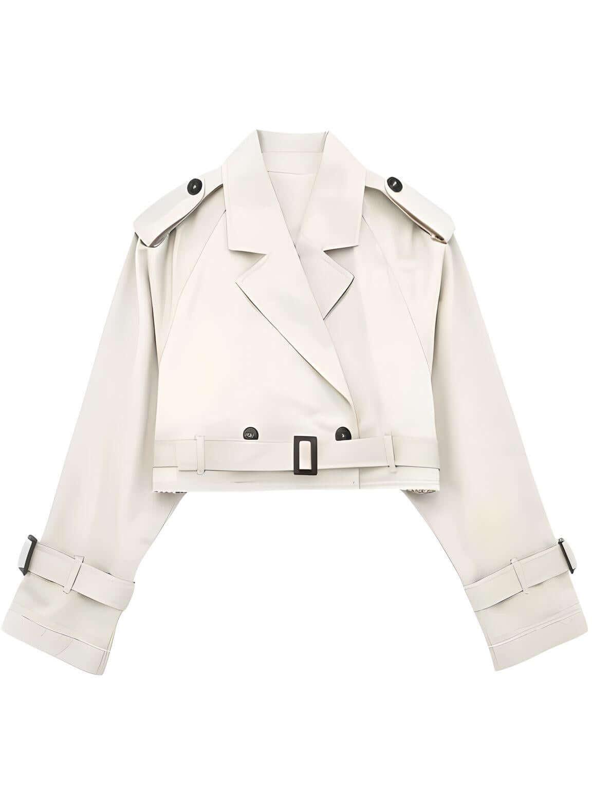 Women's Spring Belted Jacket -, Jackets , Drestiny , Australia, Beige, Black, Canada, Charcoal, Coffee, Jackets, Khaki, L, M, Navy, New Zealand, S, United Kingdom, United States, White , Drestiny , www.shopdrestiny.com