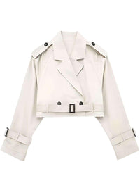 Thumbnail for Women's Spring Belted Jacket -, Jackets , Drestiny , Australia, Beige, Black, Canada, Charcoal, Coffee, Jackets, Khaki, L, M, Navy, New Zealand, S, United Kingdom, United States, White , Drestiny , www.shopdrestiny.com